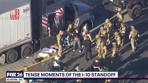 Wild Police Standoff Ends With Bloodied Suspect Being Dragged From Big Rig