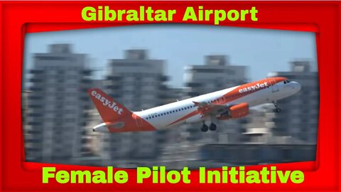 ✈✈✈✈PLANES GIBRALTAR Airport, easyJet Lands/Departs Female Pilot