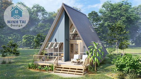 Modern A Frame Cabin Build - Minh Tai Design 29