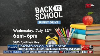 United Way back-to-school supply drive