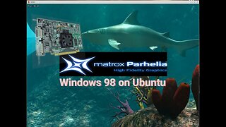 Matrox Perhelia Reef Demo running on Ubuntu emulated Windows 98 VM