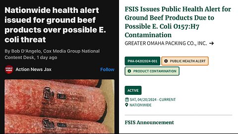 Nationwide health alert issued for ground beef products over possible E. coli threat