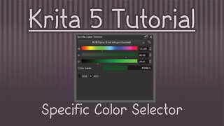 Krita 5.1: Specific Color Selector