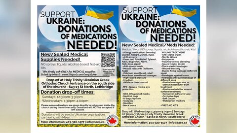 Medical Supplies And Medication Being Collected For Ukraine - March 16, 2022 - Micah Quinn