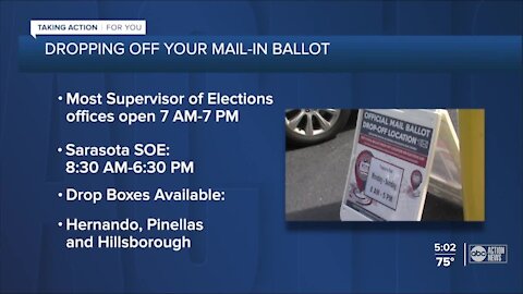 Where Tampa Bay area voters need to drop-off mail-in ballots