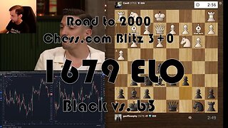 Road to 2000 #128 - 1679 ELO - Chess.com Blitz 3+0 - Black vs. b3
