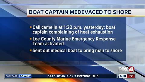 Boat captain rescued from coast of Fort Myers Beach