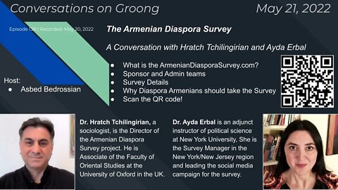 The Armenian Diaspora Survey - Hratch Tchilingirian and Ayda Erbal | Ep #138 - May 21, 2022