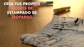 Crea tus propios shorts de estampado de leopardo