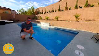 POOL CONSTRUCTION TIME LAPSE - START TO FINISH WITH WATERFALL & BUBBLER!