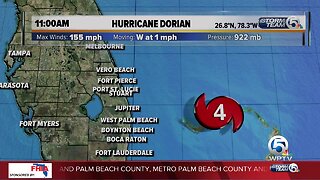 11 a.m. Monday update on Hurricane Dorian