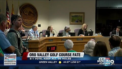 Oro Valley Town Council votes to keep golf courses open