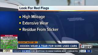 Hidden wear and tear on some used cars