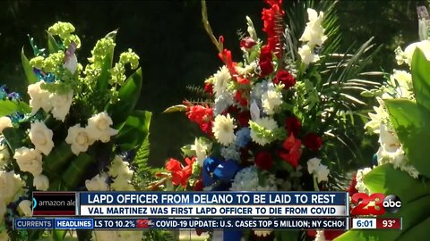 Burial service for LAPD officer from Delano who died of COVID-19