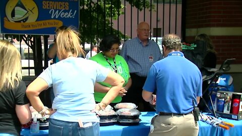 Roswell Park Celebrates Environmental Services workers with free hot meal provided by teen Eagle Scout