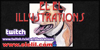 Drawing Gator the Dog in Pastel