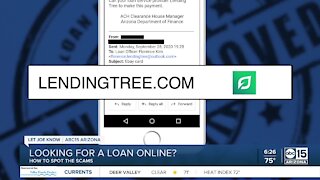 Watch for scams regarding online loans