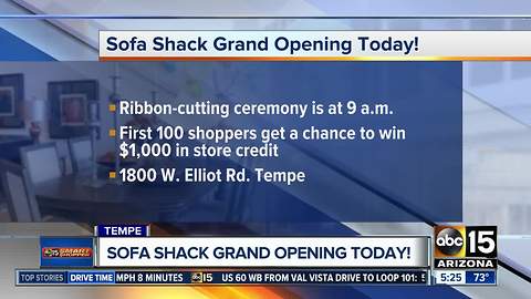 Sofa Shack opening in Tempe with chances to win