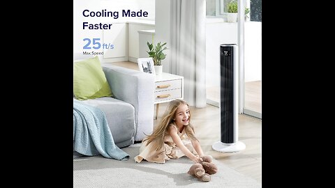 nboxing Amazon Products LEVOIT Tower Fan for Bedroom, Cooling Fan, Bladeless 5 Speeds, 4 Modes