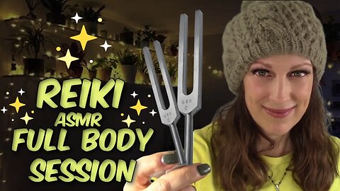 ASMR Full Body Reiki Session ┃ Energy Pulling, Chakra Balancing l Crystal Bowls & Tuning Forks ✋💖🤚