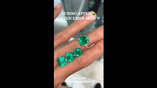 Certified minor Jumbo apple green large Colombian emerald Asscher cuts for sale on hand!