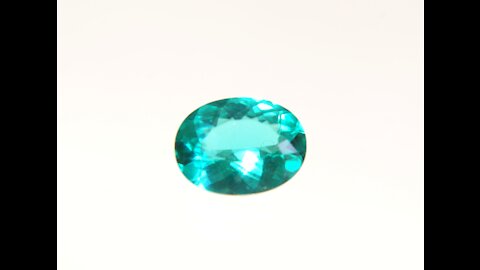 Hydrothermal Beryl with Color of Paraiba Tourmaline Oval