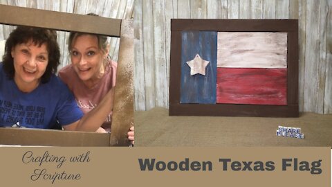 Wooden Texas Flaag