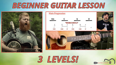 Rich Men North Of Richmond - 3 Levels For Beginner Guitar Players