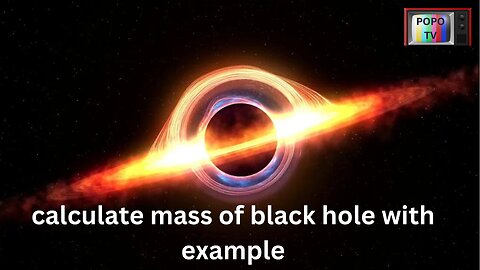 calculate mass of black hole with example