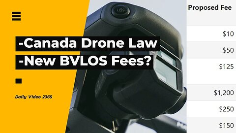 New Canada Drone Law BVLOS Fees And Certification Proposals Logic