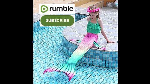 Children Girls Swimming Suit & Led Costumes