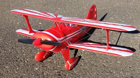 E-Flite UMX Pitts S-1S BNF Basic Maiden Flight with AS3X Technology in Strong Wind