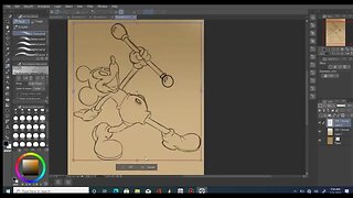 Lets Draw MICKEY MOUSE in CLIP STUDIO PAINT, SPEEDART DRAWING