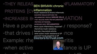 BEN BIKMAN. insulin resistance UP...chronic inflammation is UP and vice versa!