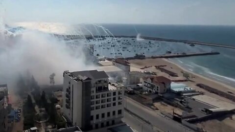 Gaza City Port battered by Israeli bombardment