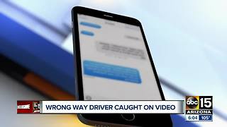 Woman who captured wrong way driver on video speaks