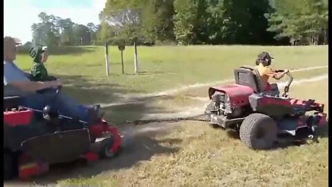 Jensen Rescues Big Dad On Zero Turn Lawnmower