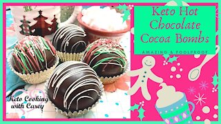 Keto Low Carb Hot Chocolate Cocoa Bombs, Sugar Free & Low Carb