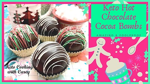 Keto Low Carb Hot Chocolate Cocoa Bombs, Sugar Free & Low Carb