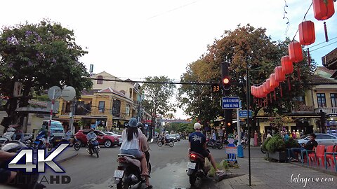 Motorbike tour around Hoi An town in the cool late afternoon [ 4K ASMR ]