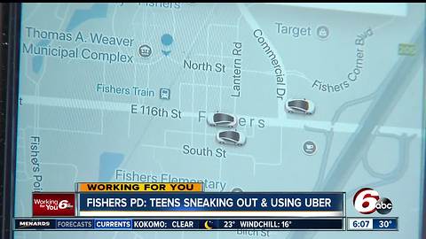 Fishers Police: Teens sneaking out of home using Uber app to get away