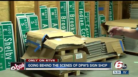 Behind the scenes: How street signs are made in Indianapolis