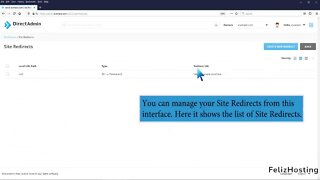 How to remove a redirect from your website in DirectAdmin FelizHosting