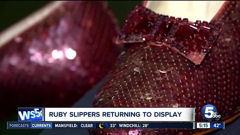 Dorothy's ruby slippers come home