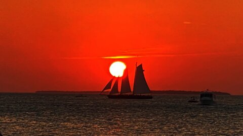 Key West Southern most point, Sunset at Mallory Square - TWE 0278