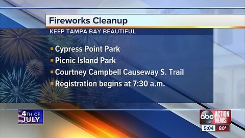 Keep Tampa Bay Beautiful in need of volunteers to help clean up after July 4 celebrations