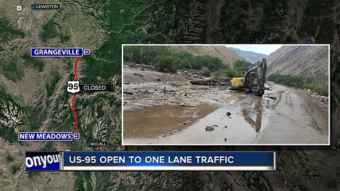 Update: Highway 95 between New Meadows and Grangeville open to one lane