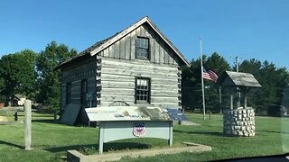 Old Tiny Home: Mersinger Pioneer Cabin, circa 1859 (Replica) - Troy, Illinois