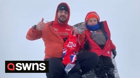 4-year-old amputee becomes the youngest to climb Snowdon, the highest mountain in Wales