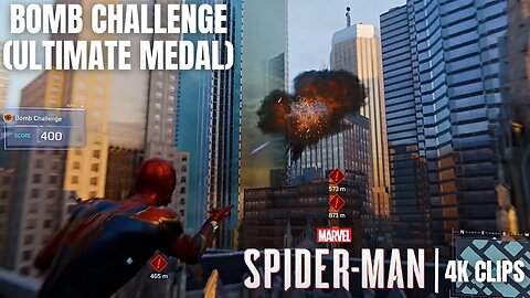 Bomb Challenge Ultimate Medal | Marvel's Spider-Man 4K Clips
